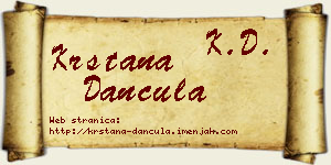 Krstana Dančula vizit kartica